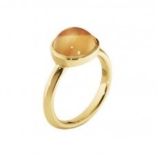 Georg Jensen Moonrise ring 18k rödguld/citrin 10mm - strl 54