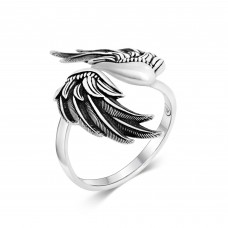 Lars Wallin ring Peace Wing ox. silver