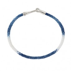 Ole Lynggaard Life Silver/handknotted rope - Blue Jeans