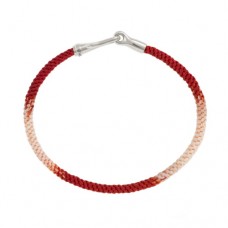 Ole Lynggaard Life Silver/handknotted rope - Red