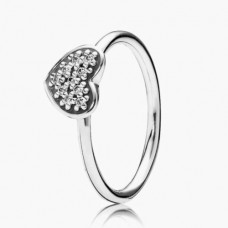 PANDORA Ring Heart Silver cz