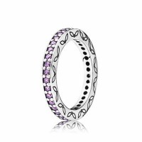 PANDORA Ring Silver cz rosa - 54