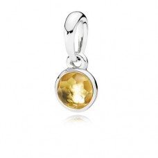 PANDORA Birthstone Nov Silver pendant with citrine