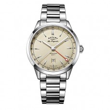 Rotary Tradition GMT herrklocka stål