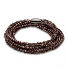 STORY Armband pärlor brun