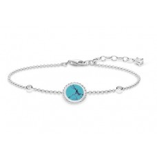 Thomas Sabo Turquoise round Silver cz 16-19cm