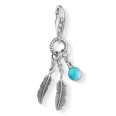 Thomas Sabo Ethno feather Silver black/sim turquoise