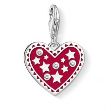 Thomas Sabo Heart and Stars Silver/enamel/cz, red