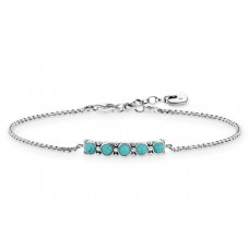 Thomas Sabo Silver, sim. turquoise/diamond 16-19cm